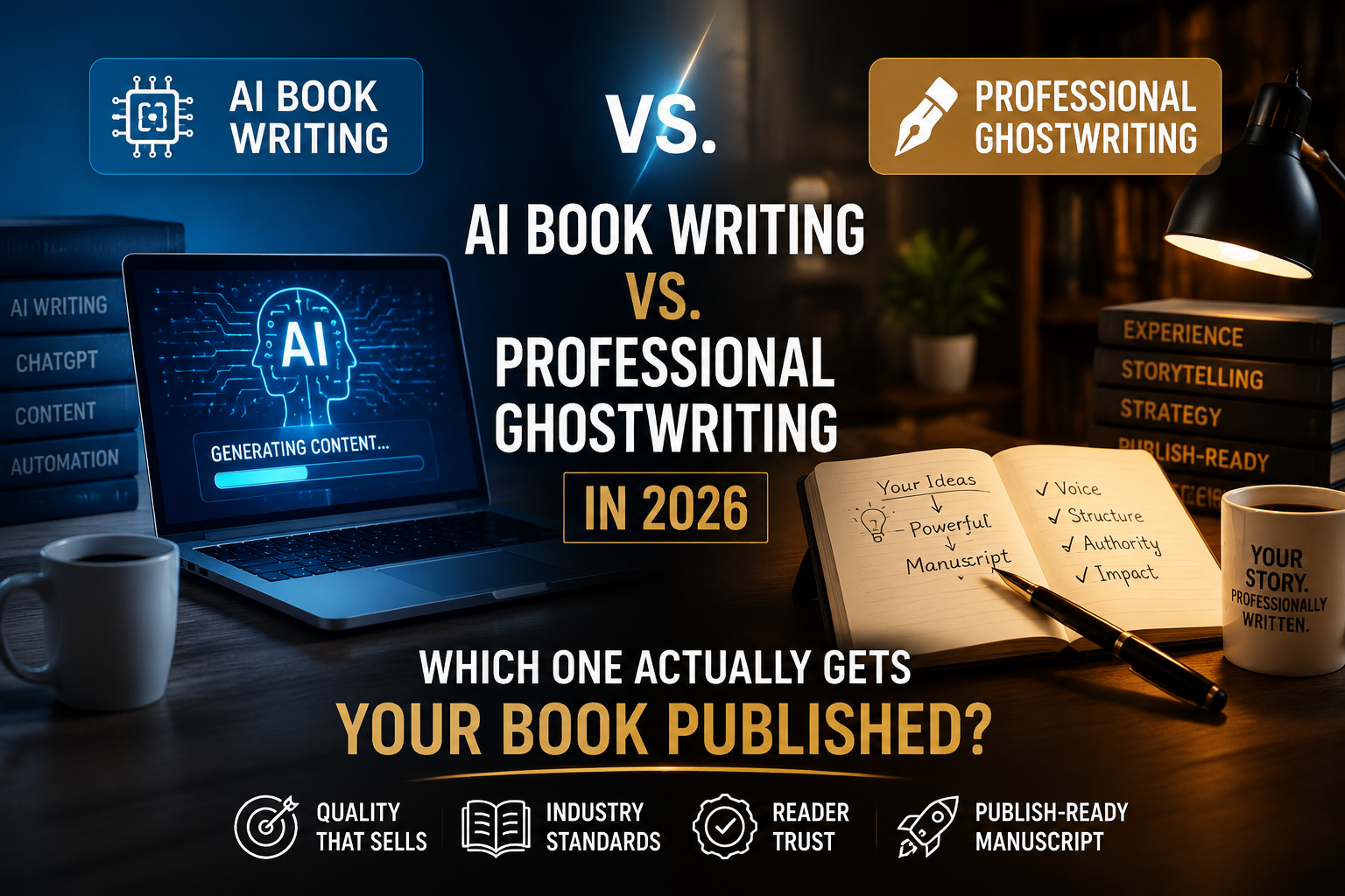 AI Book Writing vs. Professional Ghostwriting